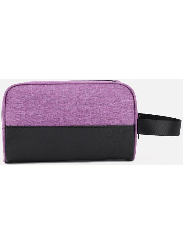 Косметичка на молнии, цвет сиреневый