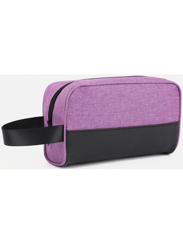 Косметичка на молнии, цвет сиреневый