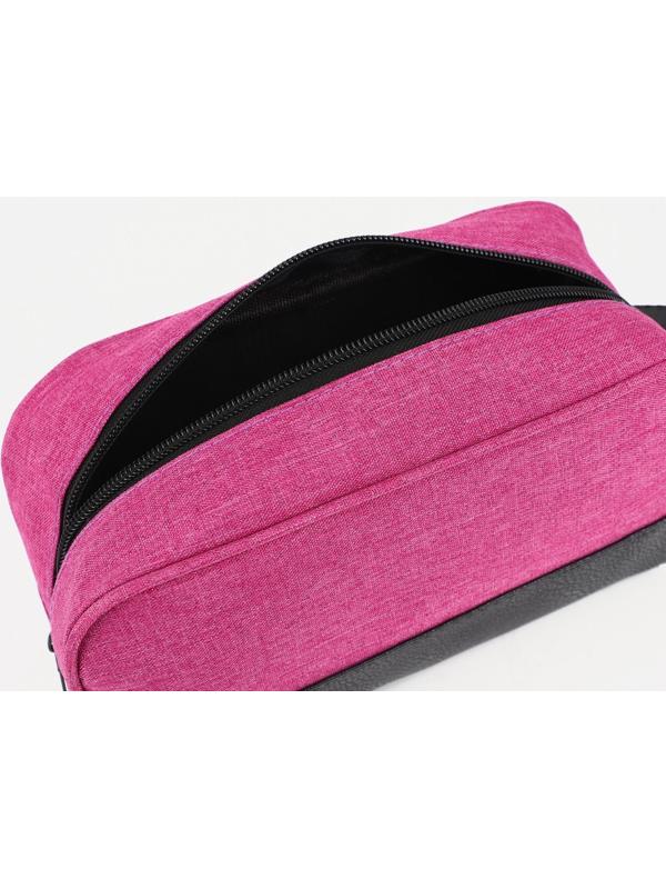 Косметичка на молнии, цвет розовый