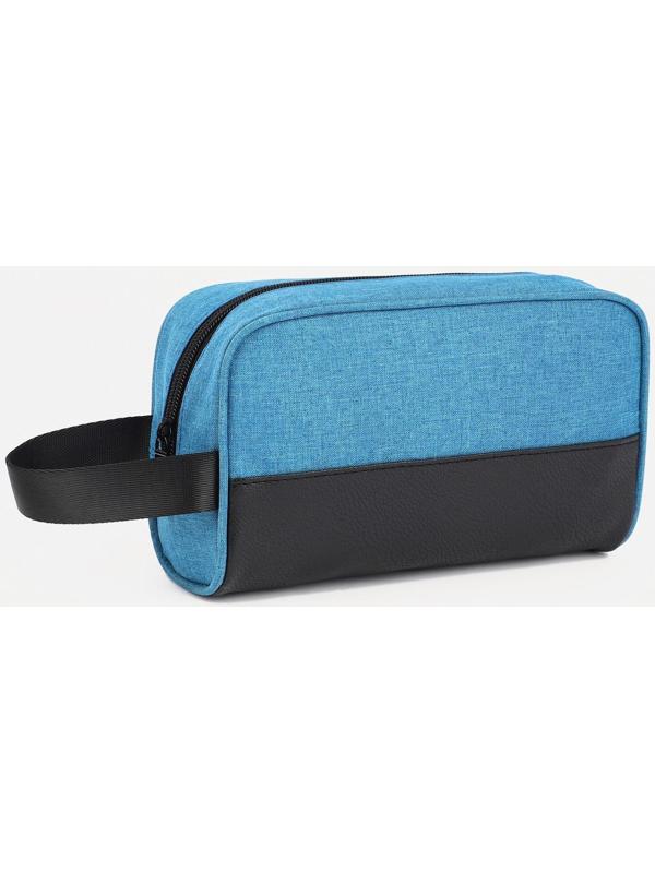 Косметичка на молнии, цвет голубой