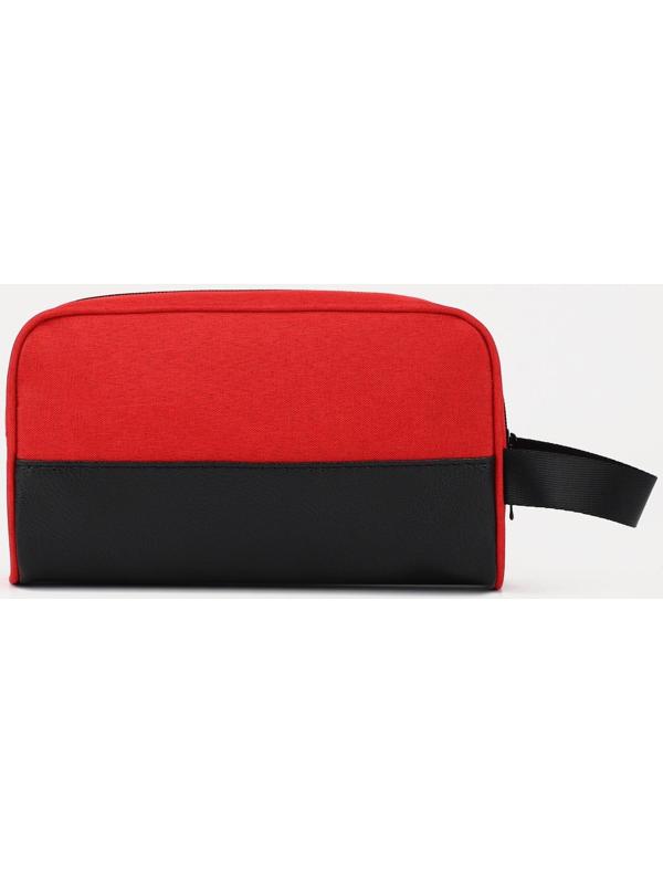 Косметичка на молнии, цвет красный