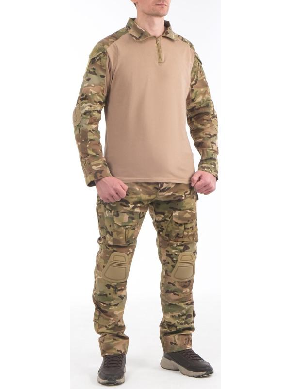 Костюм тактический, со вставками на локтях и коленях, мультикам, XXL