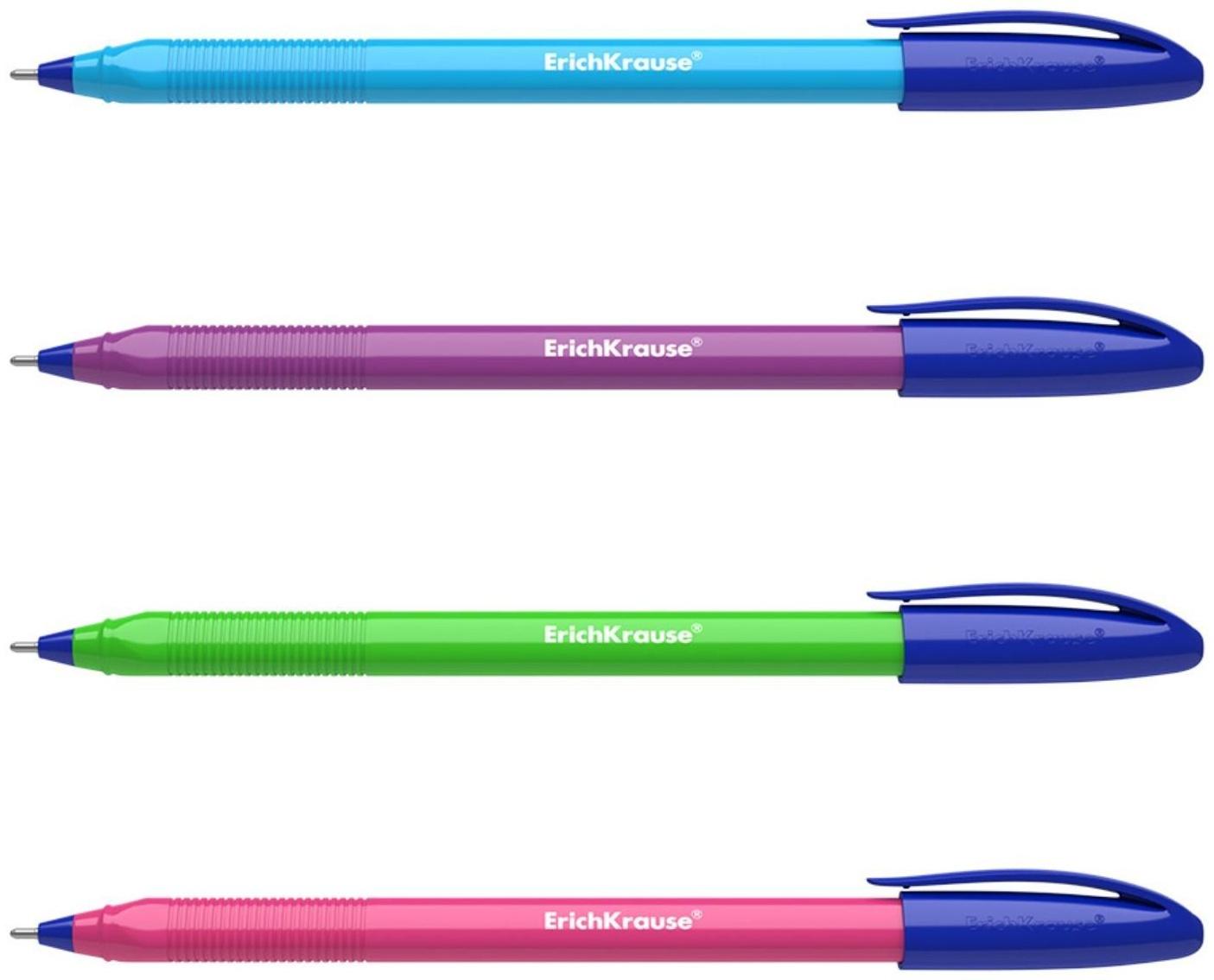 Ручка шариковая ErichKrause U-108 Neon Stick 1.0, Ultra Glide, цвет чернил синий