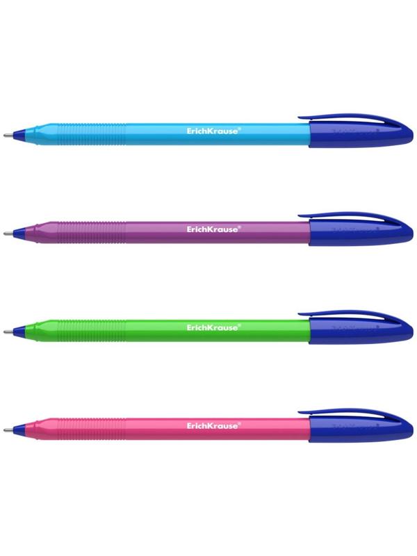 Ручка шариковая ErichKrause U-108 Neon Stick 1.0, Ultra Glide, цвет чернил синий
