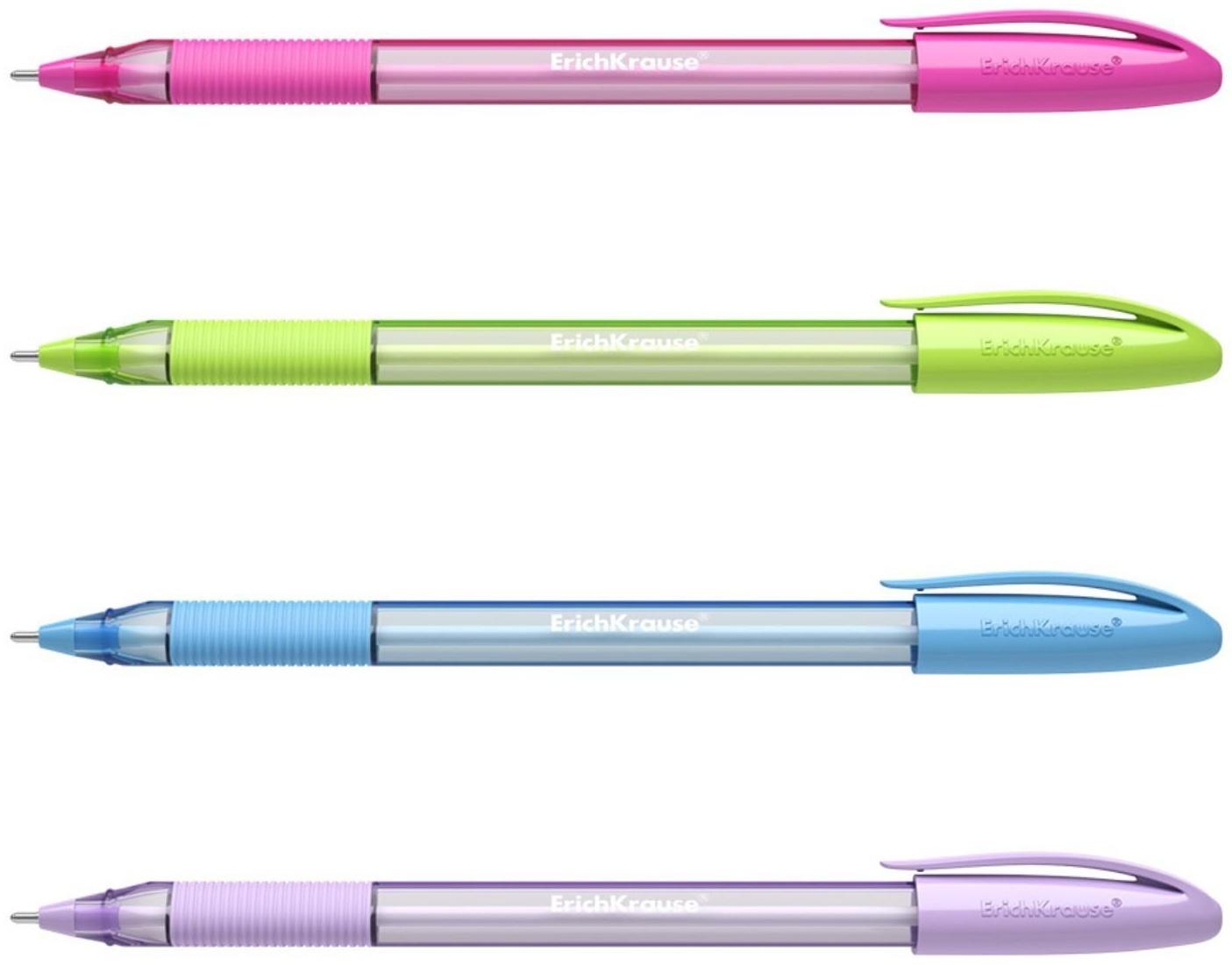 Ручка шариковая ErichKrause U-109 Spring Stick&Grip 1.0, Ultra Glide, цвет чернил синий