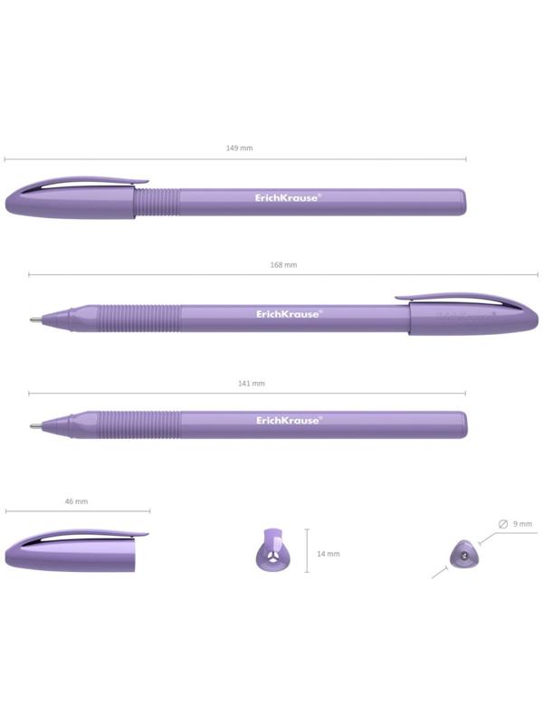 Ручка шариковая ErichKrause U-109 Pastel Stick&Grip 1.0, Ultra Glide, цвет чернил синий