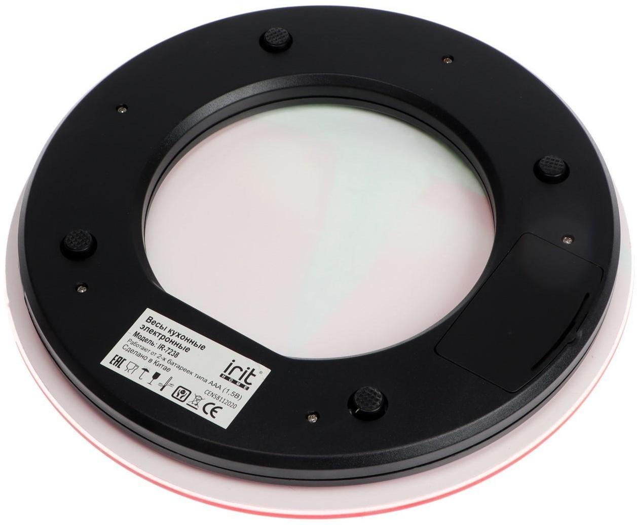 Весы кухонные Irit IR-7238, электронные, до 5 кг, рисунок 