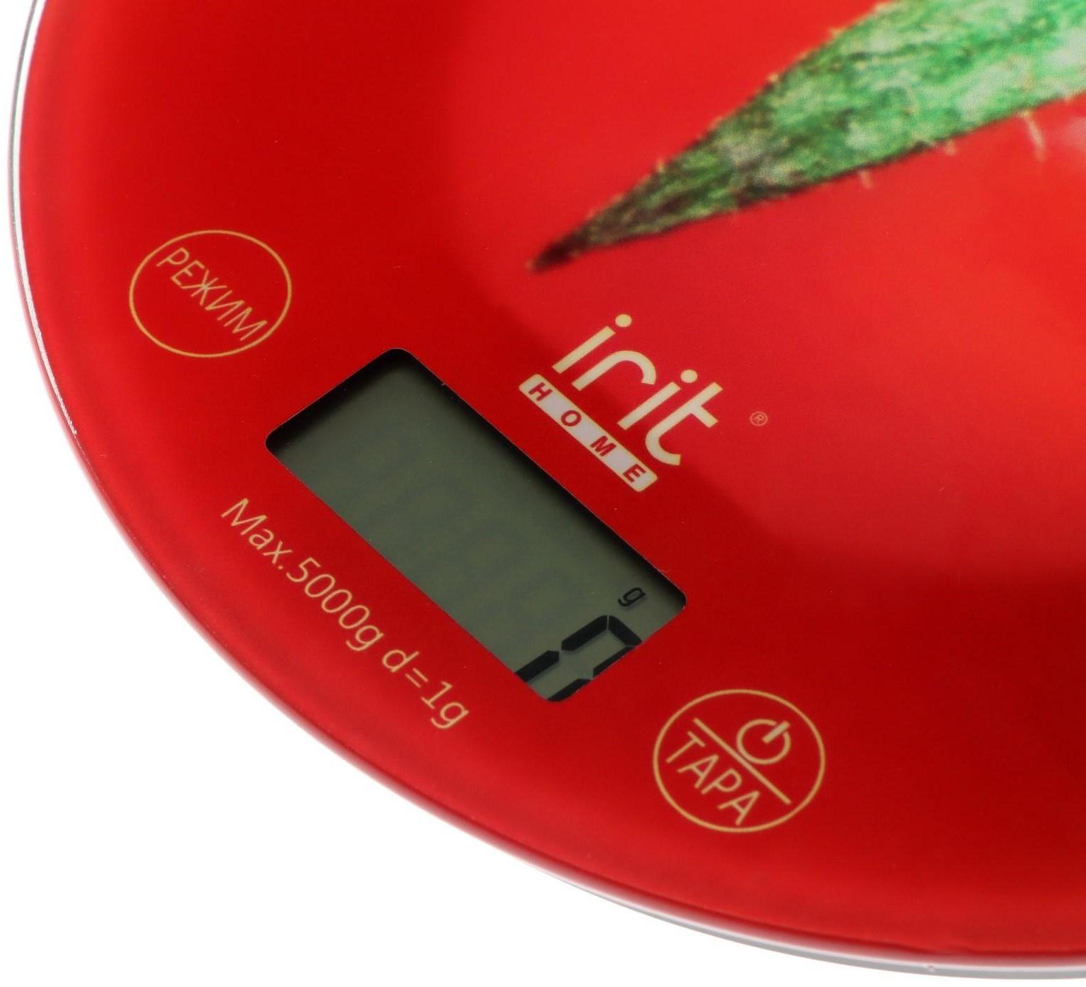 Весы кухонные Irit IR-7238, электронные, до 5 кг, рисунок 