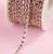 Цепь со стразами, 3 мм, SS12, 9 ± 1 м, цвет розовый