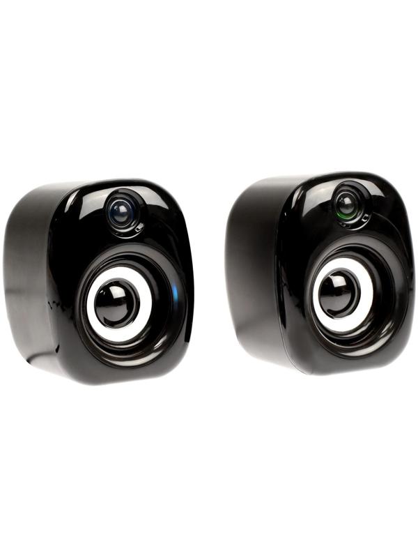 Компьютерные колонки 2.0 SmartBuy RHAPSODY, 6 Вт, USB, подсветка, чёрные
