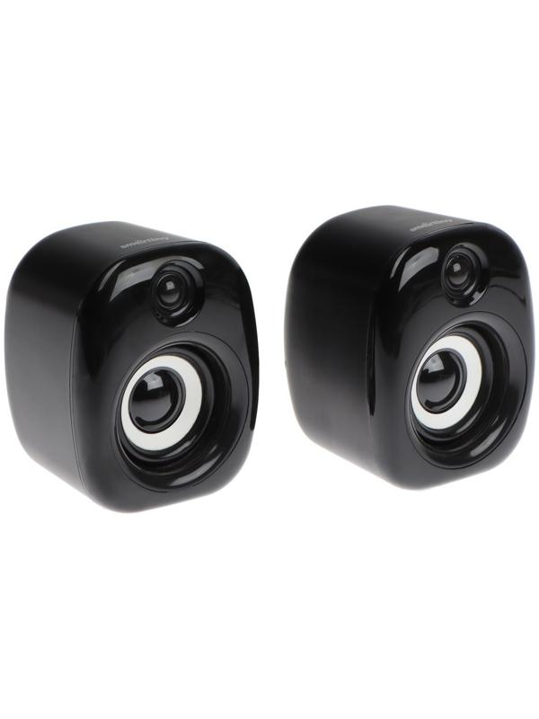 Компьютерные колонки 2.0 SmartBuy RHAPSODY, 6 Вт, USB, подсветка, чёрные