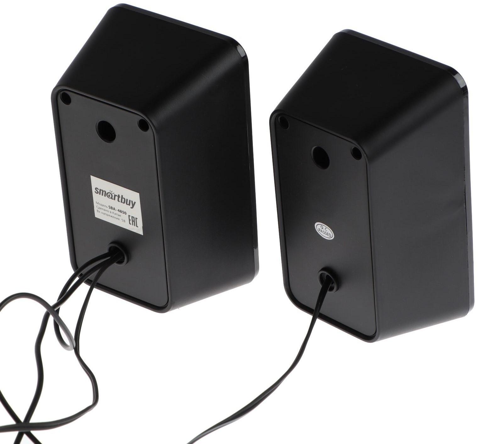 Компьютерные колонки 2.0 SmartBuy W30, 6 Вт, USB, чёрные