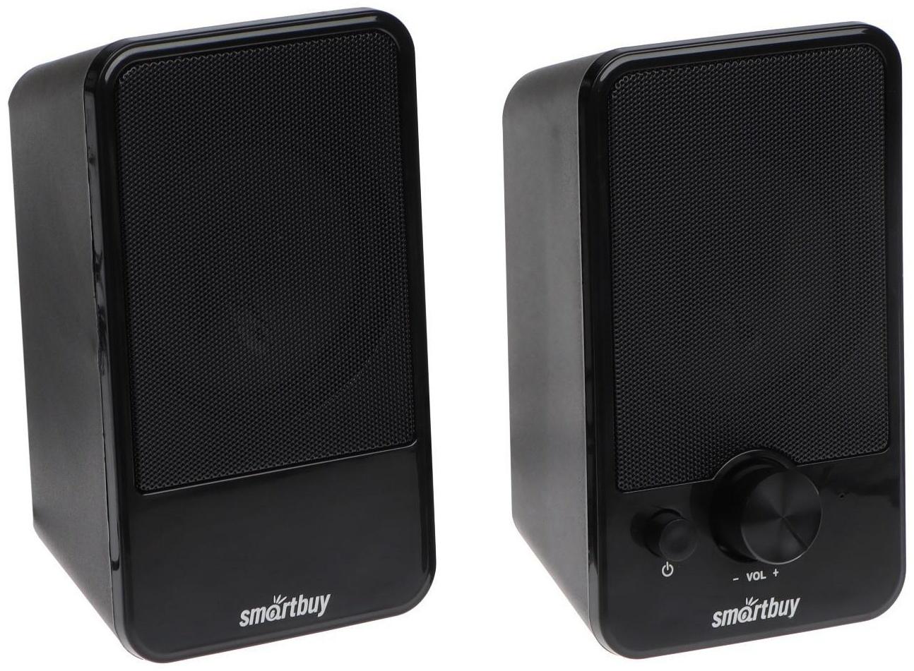 Компьютерные колонки 2.0 SmartBuy W30, 6 Вт, USB, чёрные