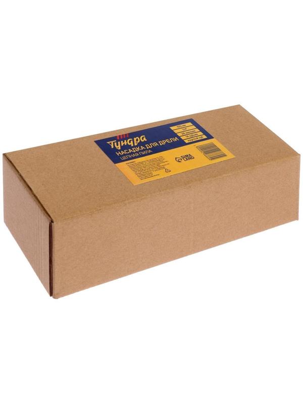 Насадка для дрели ТУНДРА, цепная пила, 100 мм, 1/4