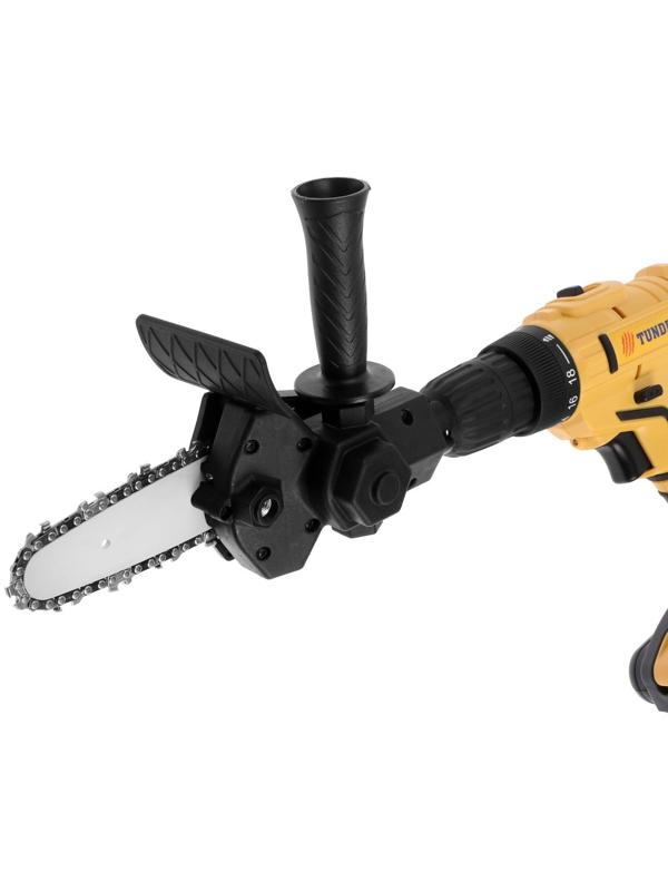 Насадка для дрели ТУНДРА, цепная пила, 100 мм, 1/4