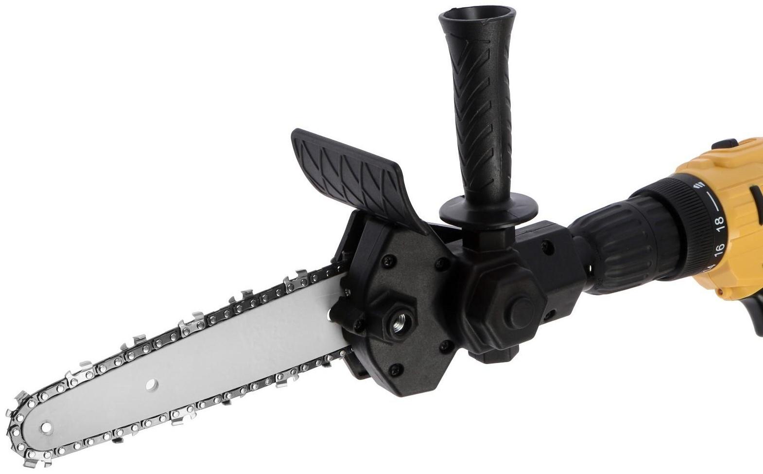 Насадка для дрели ТУНДРА, цепная пила, 150 мм, 1/4