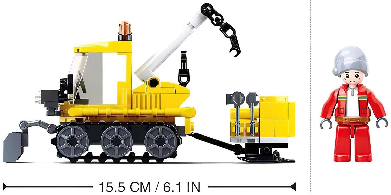 Конструктор Город «Снегоуборщик с эвакуатором», 145 деталей