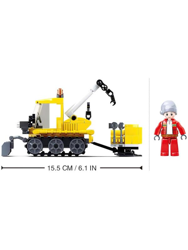 Конструктор Город «Снегоуборщик с эвакуатором», 145 деталей