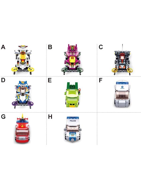 Конструктор инерционный Механо «Гонка», 58 деталей