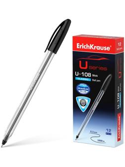 Ручка шариковая ErichKrause U-108 Classic Stick, узел 1.0 мм, чернила черные