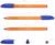 Набор ручек шариковых ErichKrause U-108 Orange Stick, 3 штуки, игольчатый узел 1.0 мм, цвет чернил синий, супермягкое письмо, корпус оранжевый