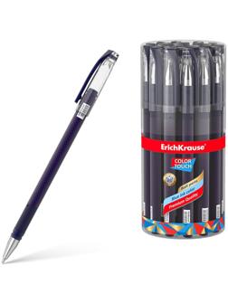 Ручка шариковая ErichKrause ColorTouch Dots in Blue, узел 0.7 мм, грип, чернила синие