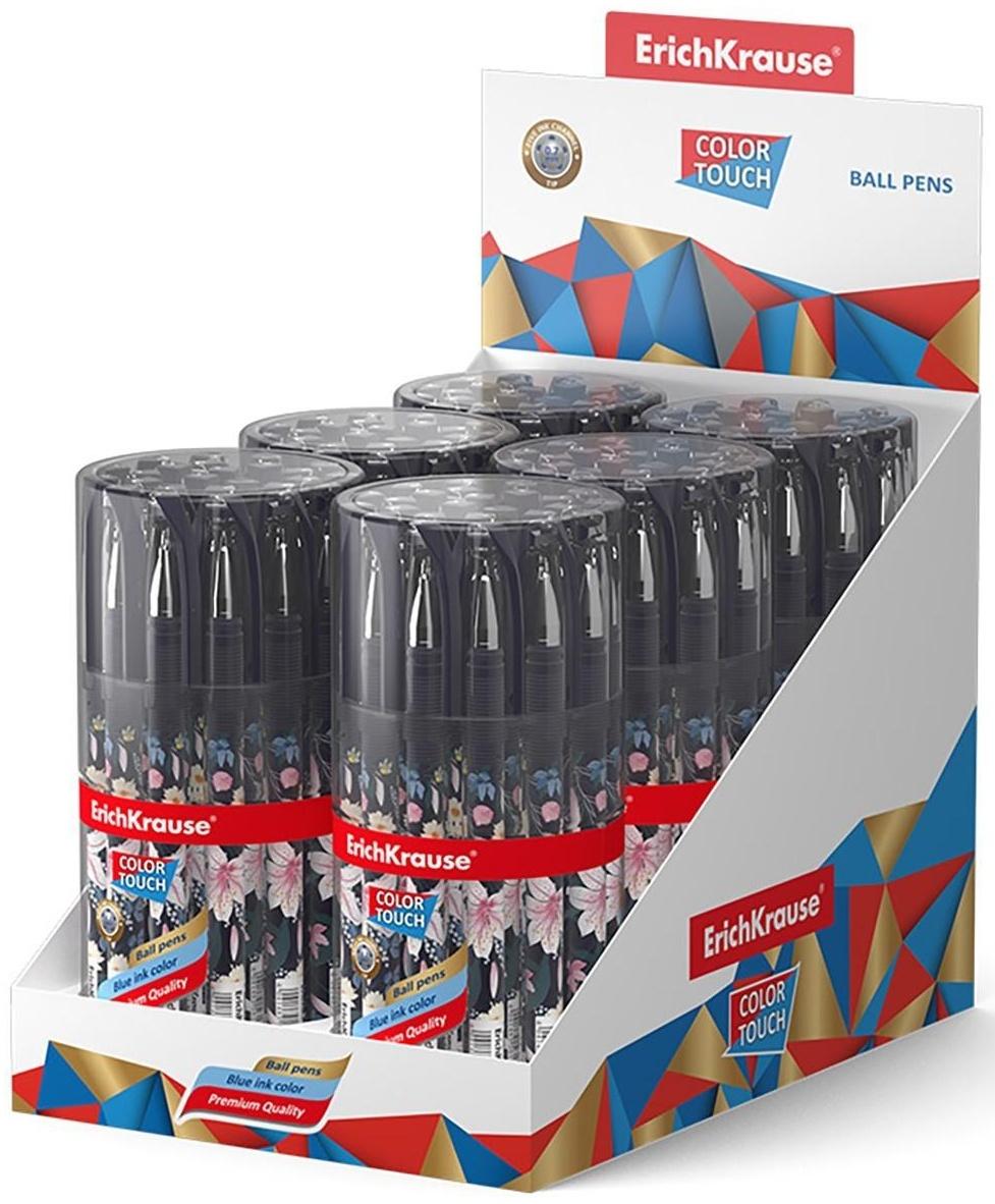 Ручка шариковая ErichKrause ColorTouch Lily, узел 0.7 мм, грип, чернила синие