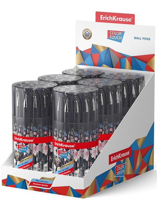 Ручка шариковая ErichKrause ColorTouch Lily, узел 0.7 мм, грип, чернила синие