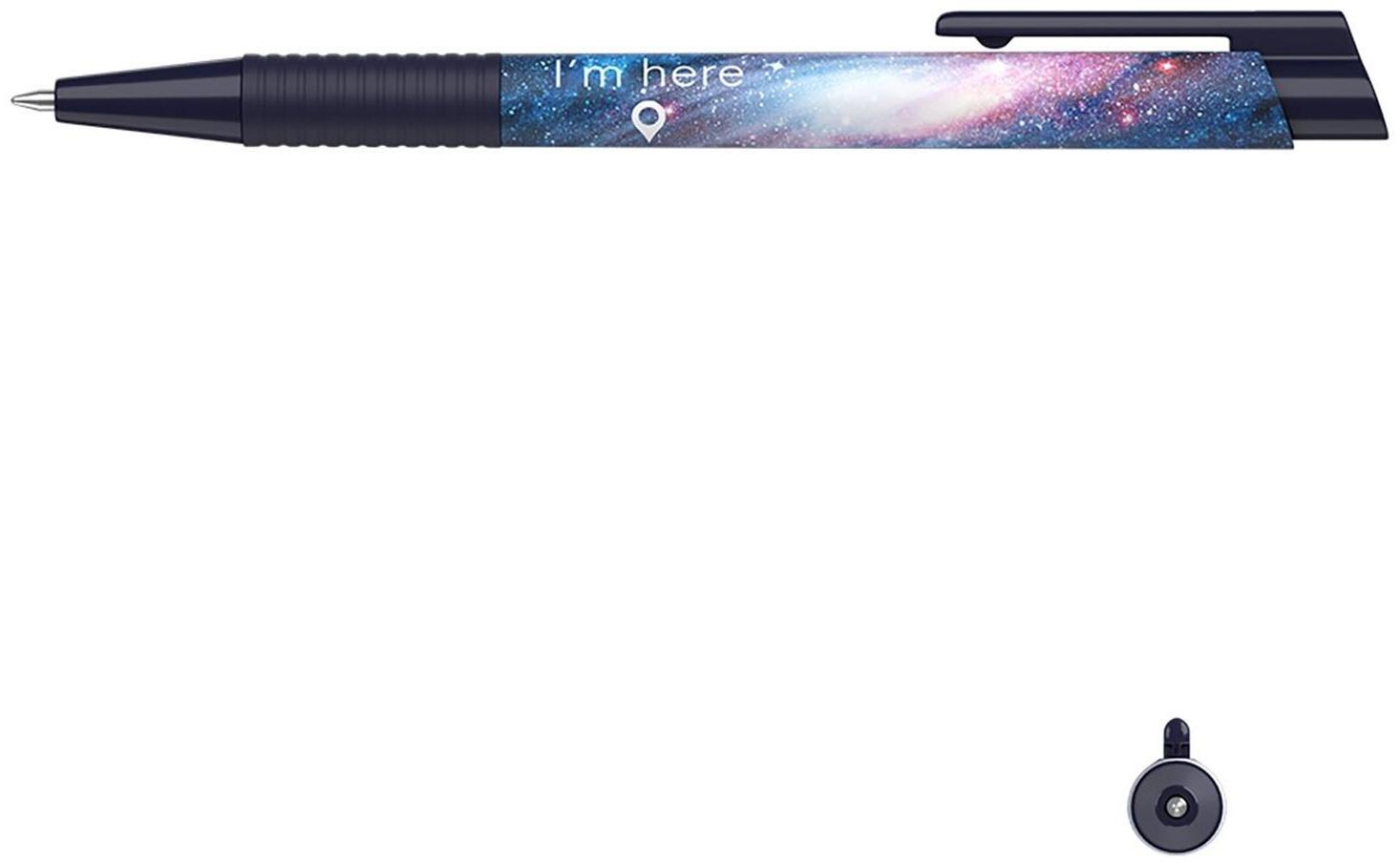 Ручка шариковая автомат. ErichKrause ColorTouch Space, узел 0.7 мм, грип, чернила синие