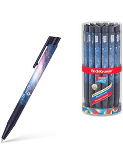 Ручка шариковая автомат. ErichKrause ColorTouch Space, узел 0.7 мм, грип, чернила синие