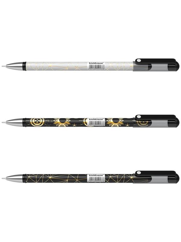 Ручка гелевая ErichKrause Magic Sky Stick, узел 0.38 мм, грип, чернила черные