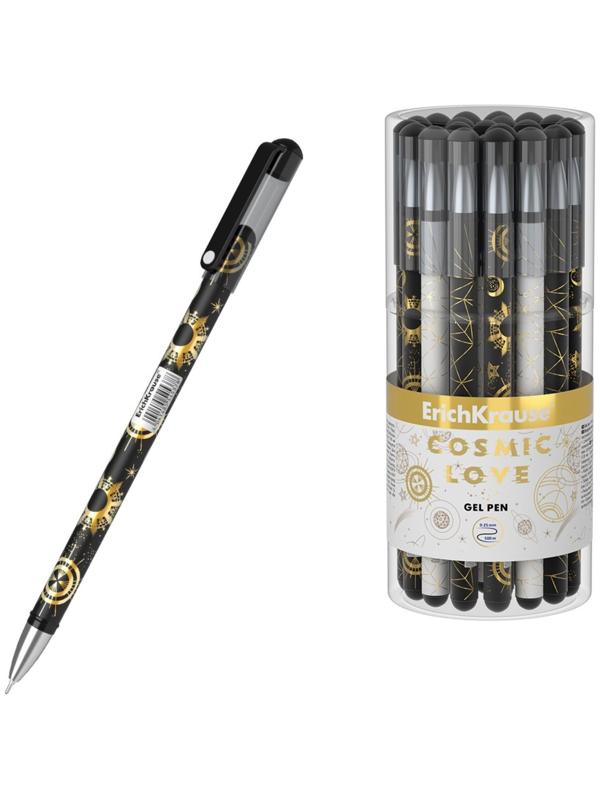 Ручка гелевая ErichKrause Magic Sky Stick, узел 0.38 мм, грип, чернила черные