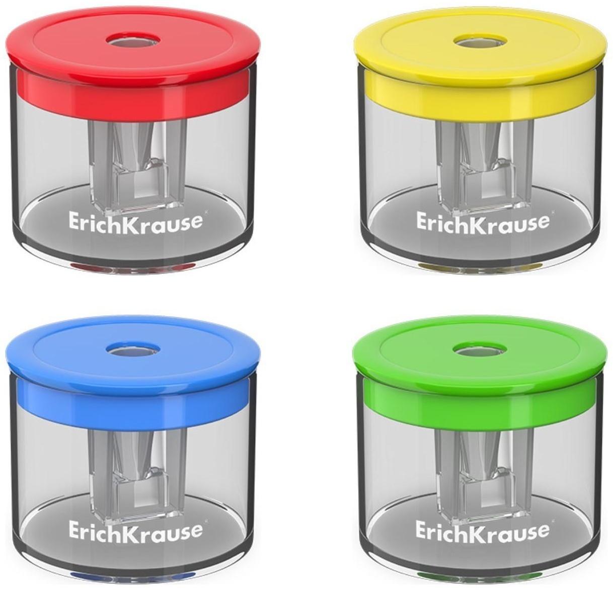 Точилка 1 отверстие ErichKrause S-Keg, с контейнером, цвет корпуса микс