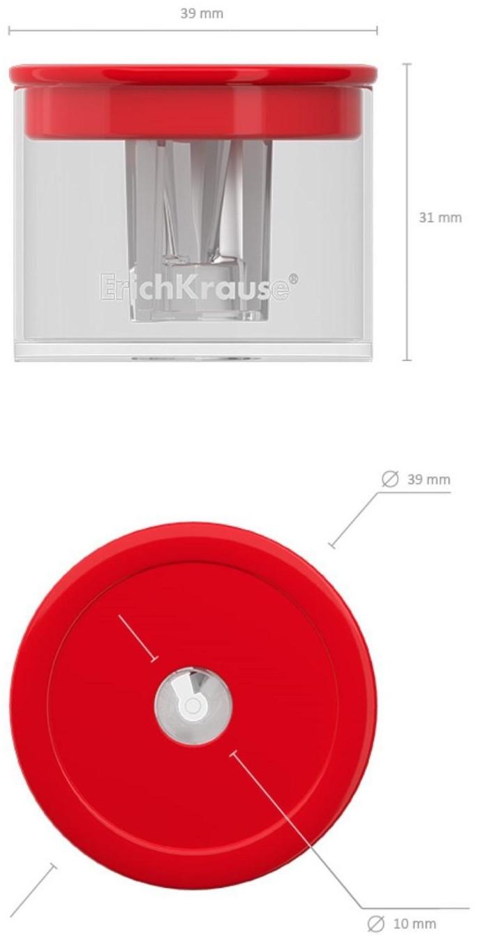 Точилка 1 отверстие ErichKrause S-Keg, с контейнером, цвет корпуса микс