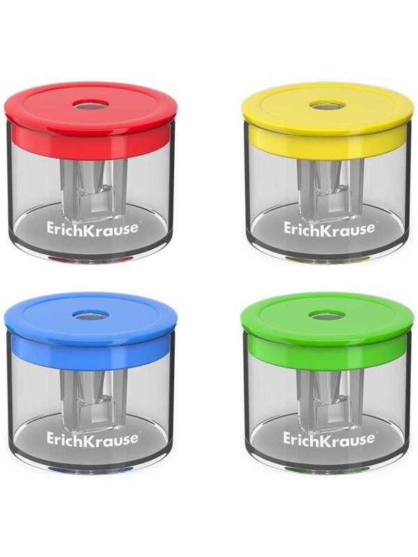 Точилка 1 отверстие ErichKrause S-Keg, с контейнером, цвет корпуса микс