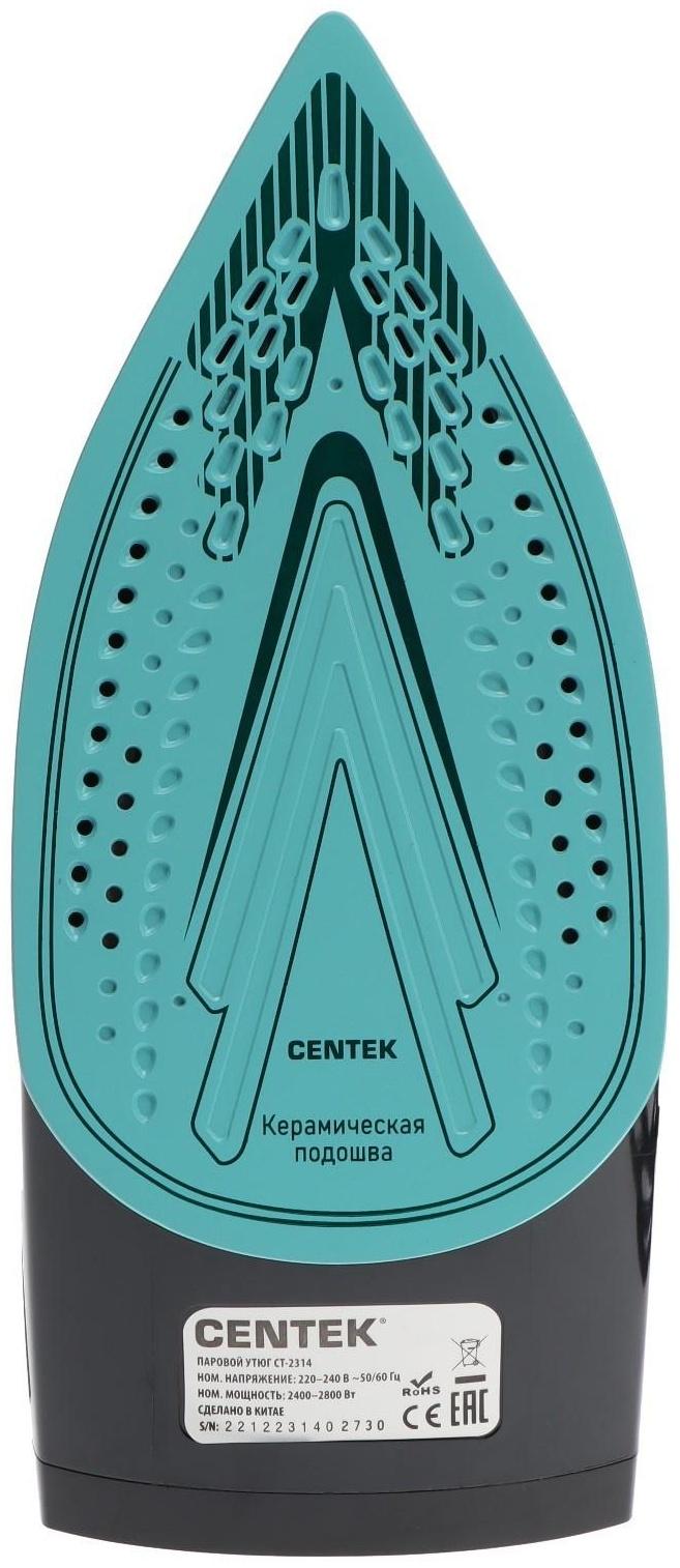 Утюг Centek CT-2314, 2800 Вт, керамическая подошва, 320 мл, бело-фиолетовый