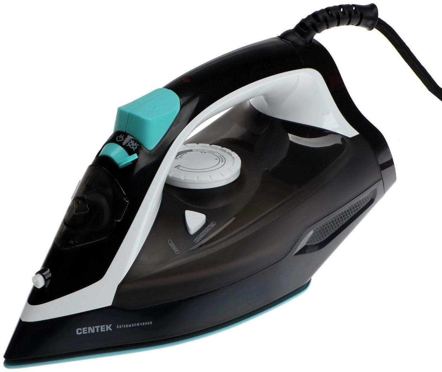 Утюг Centek CT-2314, 2800 Вт, керамическая подошва, 320 мл, бело-фиолетовый