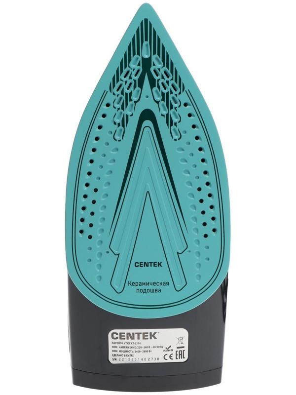 Утюг Centek CT-2314, 2800 Вт, керамическая подошва, 320 мл, бело-фиолетовый