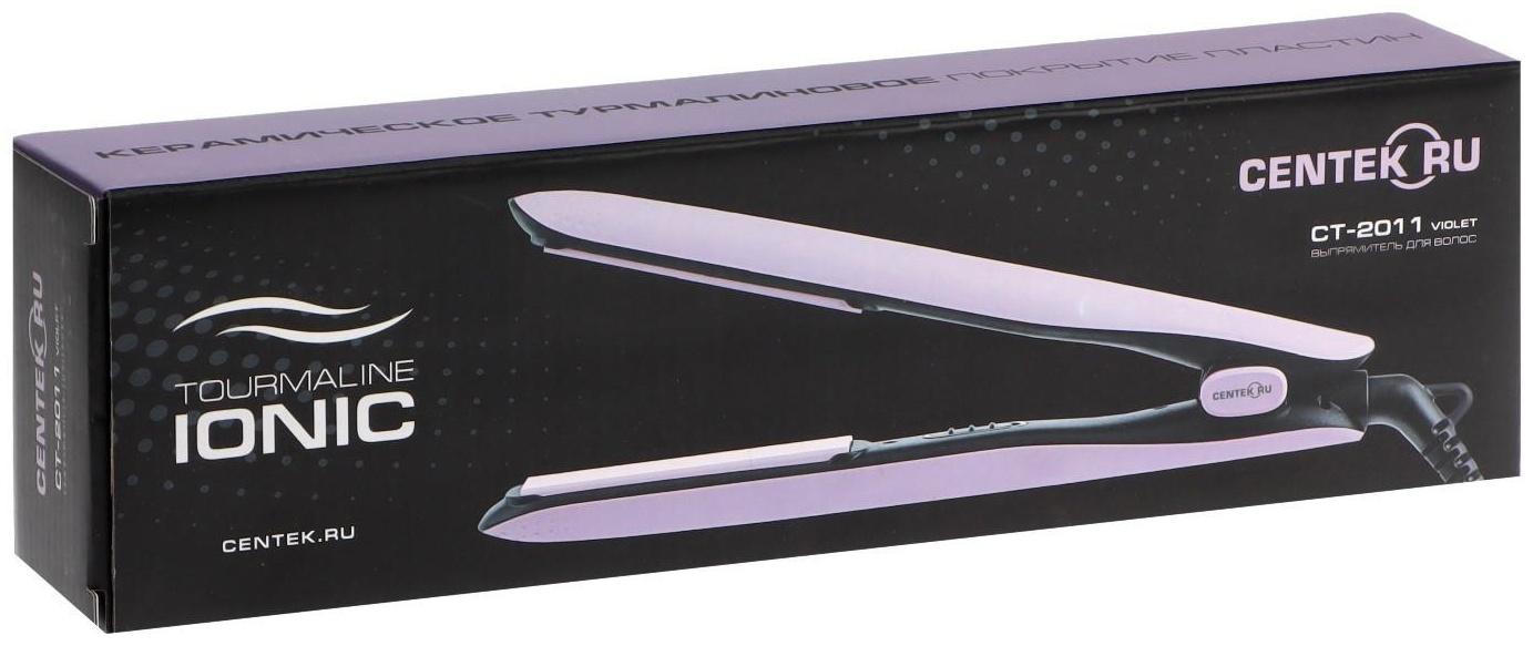 Выпрямитель Centek CT-2011, 45 Вт, керамическое покрытие, до 220 °C, чёрно-фиолетовый