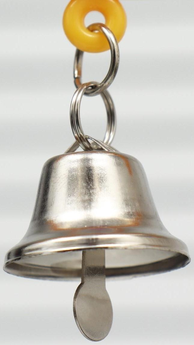 Качели для птиц с погремушкой и колокольчиком, 10.7 x 21.7 см, микс цветов