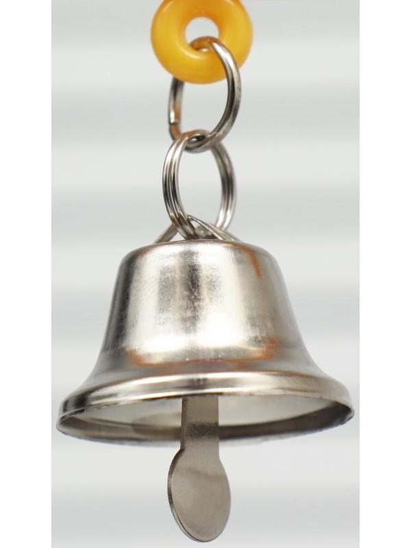 Качели для птиц с погремушкой и колокольчиком, 10.7 x 21.7 см, микс цветов