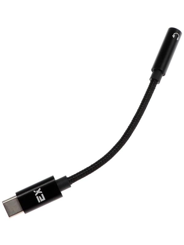 Переходник Exployd EX-AD-1175, с Type-C на Jack 3.5, музыка + гарнитура, черный