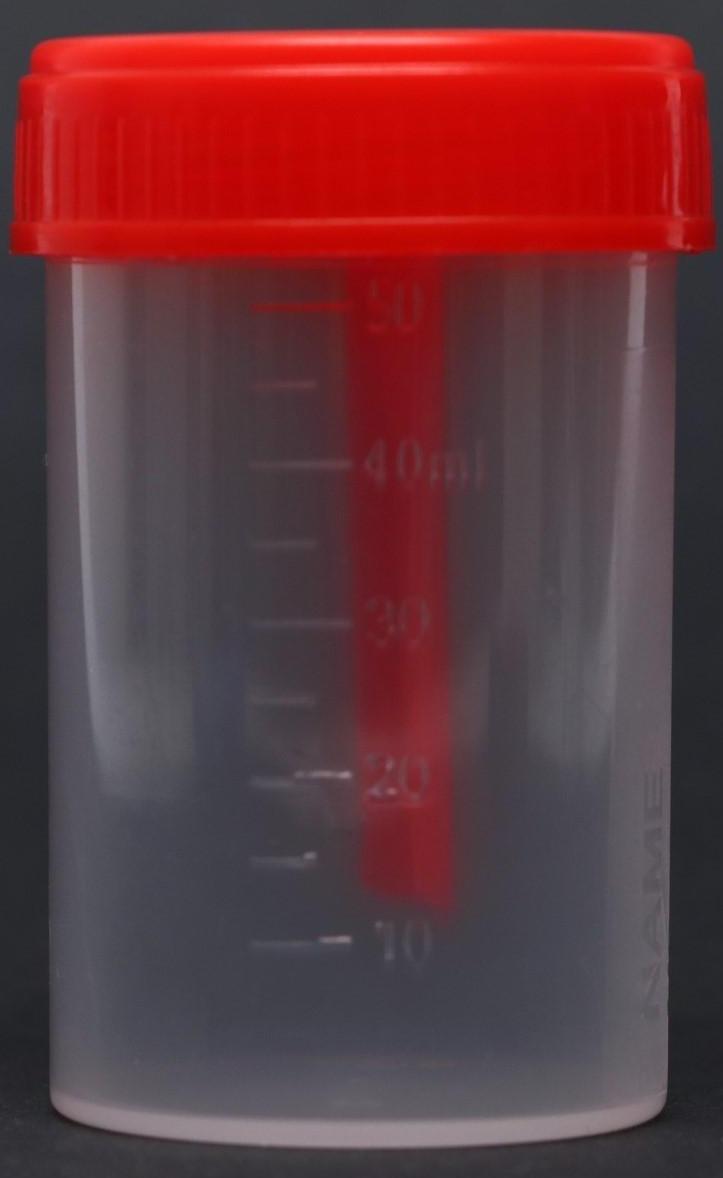 Контейнер со шпателем, стерильный, в индивидуальной упаковке, 60 мл