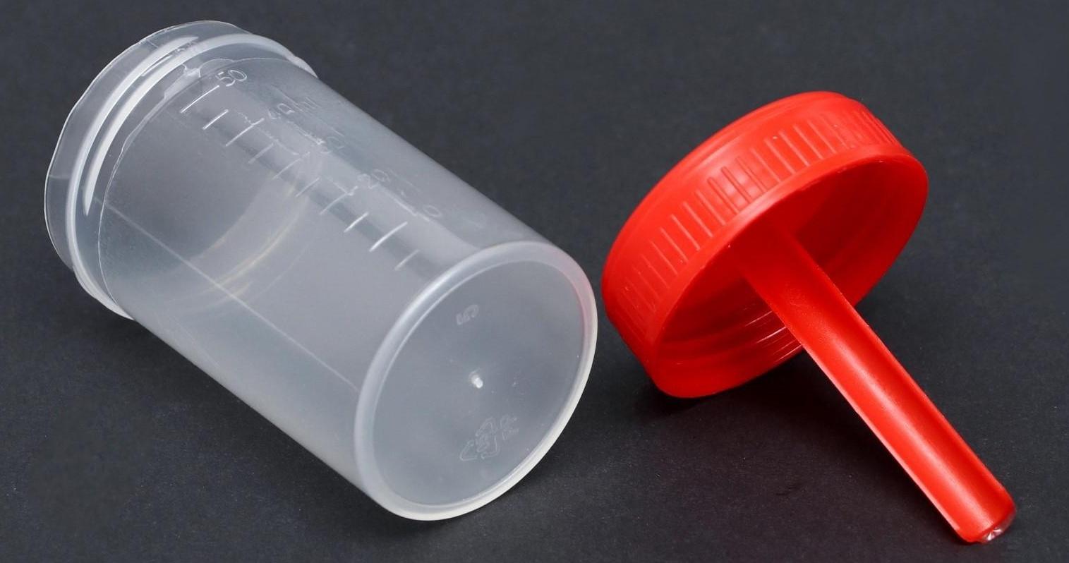 Контейнер со шпателем, стерильный, в индивидуальной упаковке, 60 мл