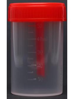 Контейнер со шпателем, стерильный, в индивидуальной упаковке, 60 мл