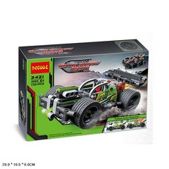 Конструктор JiSi Bricks «Зеленый гоночный автомобиль» 3421 (Technic 42072) / 135 деталей