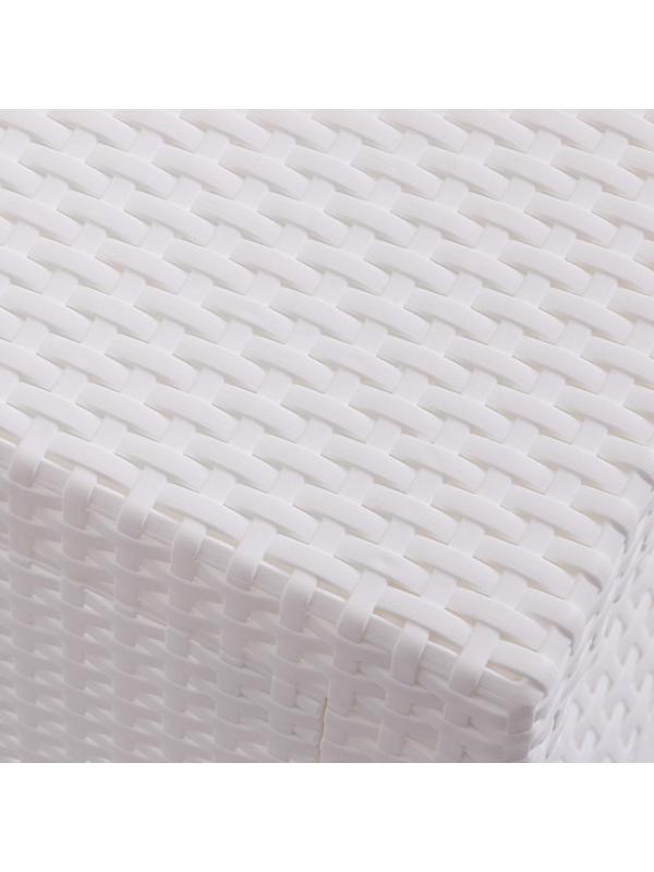 Комплект мебели: диван, 2 кресла, стол, белого цвета