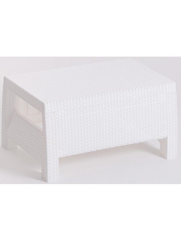 Комплект мебели: диван, 2 кресла, стол, белого цвета