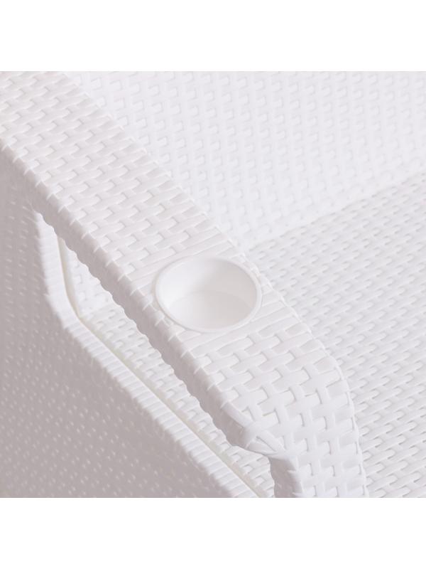 Комплект мебели: диван, 2 кресла, стол, белого цвета