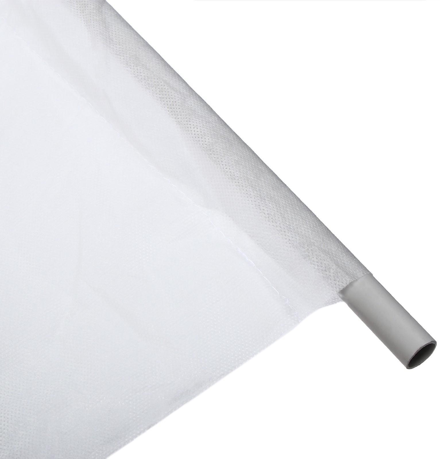 Парник прошитый, длина 8 м, 9 дуг из пластика, дуга L = 3,3 м, d = 16 мм, спанбонд 40 г/м²